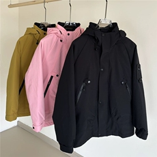 2025年秋季常规单件长袖立领拉链加厚户外羽绒冲锋衣男女同款，女装短外套，禾雯电商供货