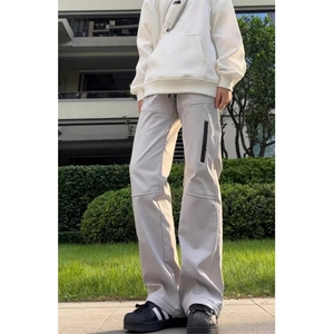 软壳冲锋裤男春秋工装裤子防水防风美式男女休闲直筒裤 K1图片