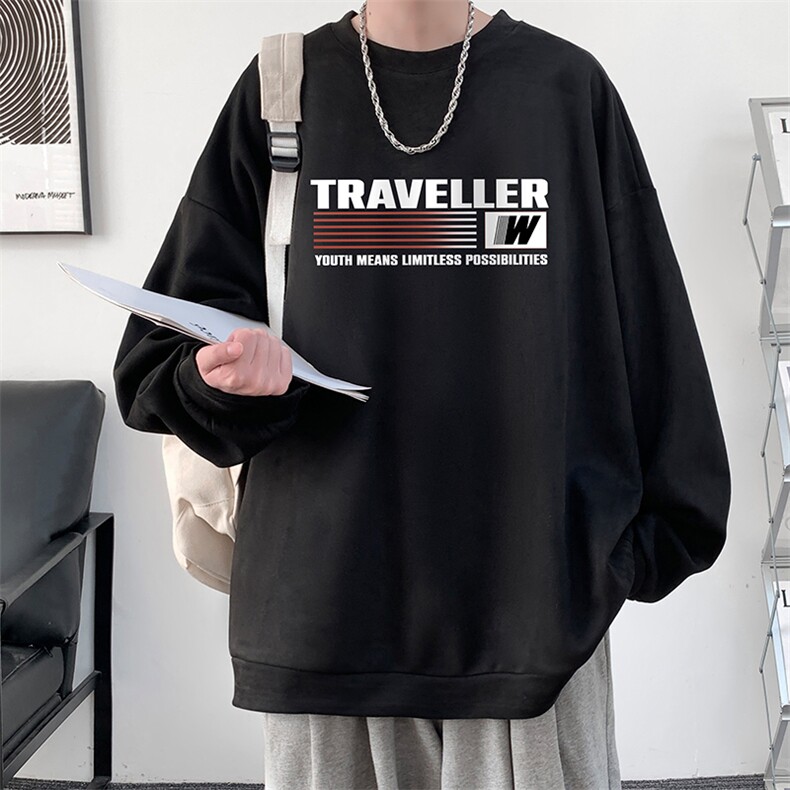 麂皮绒卫衣男大码重磅长袖t恤男JW81359-P35,男装卫衣,电商A040