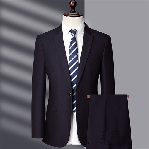 2023年秋季新款西服套装爸爸装礼服中老年休闲外套MNSA2896-P270图片