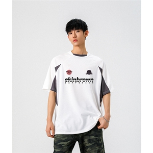 速干运动美式投篮街头印花球服大码M-5XL短袖T恤男DX78028P50控78