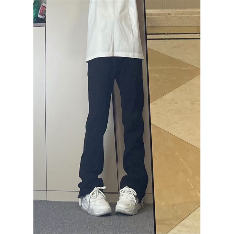 【有货】KZA21CC-P48毛边弯刀牛仔裤男修身直筒微喇裤子,男装牛仔裤,星座1007（原301D）