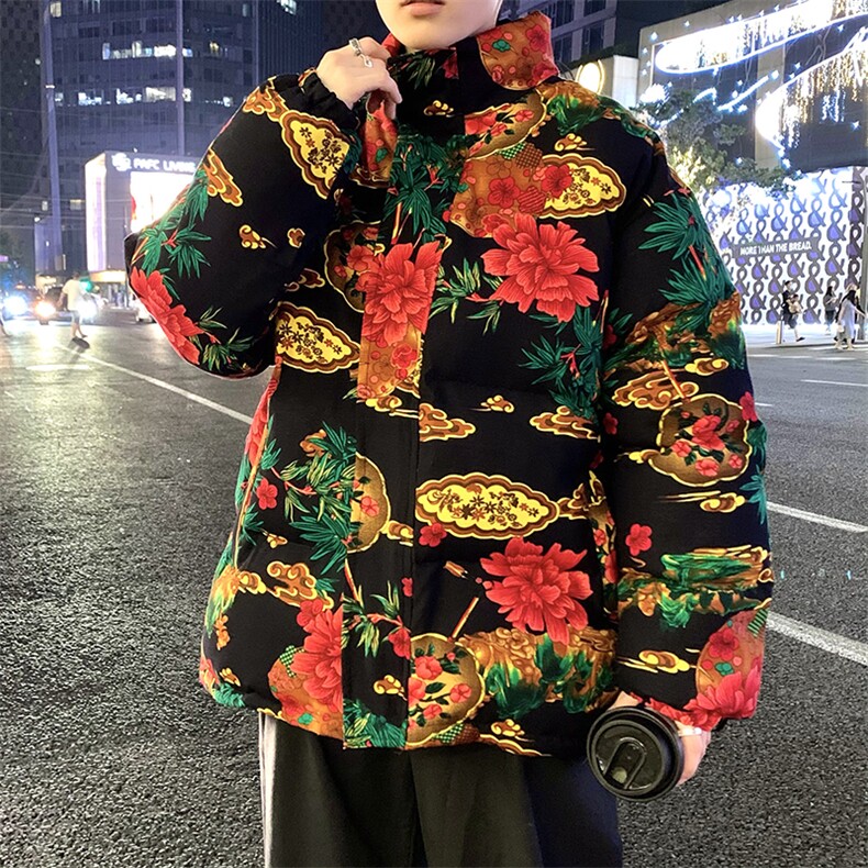 MY205新大花棉衣保暖防寒棉服面包服风民族特色外套大花男女,男装棉衣,星座115A(原星座507）