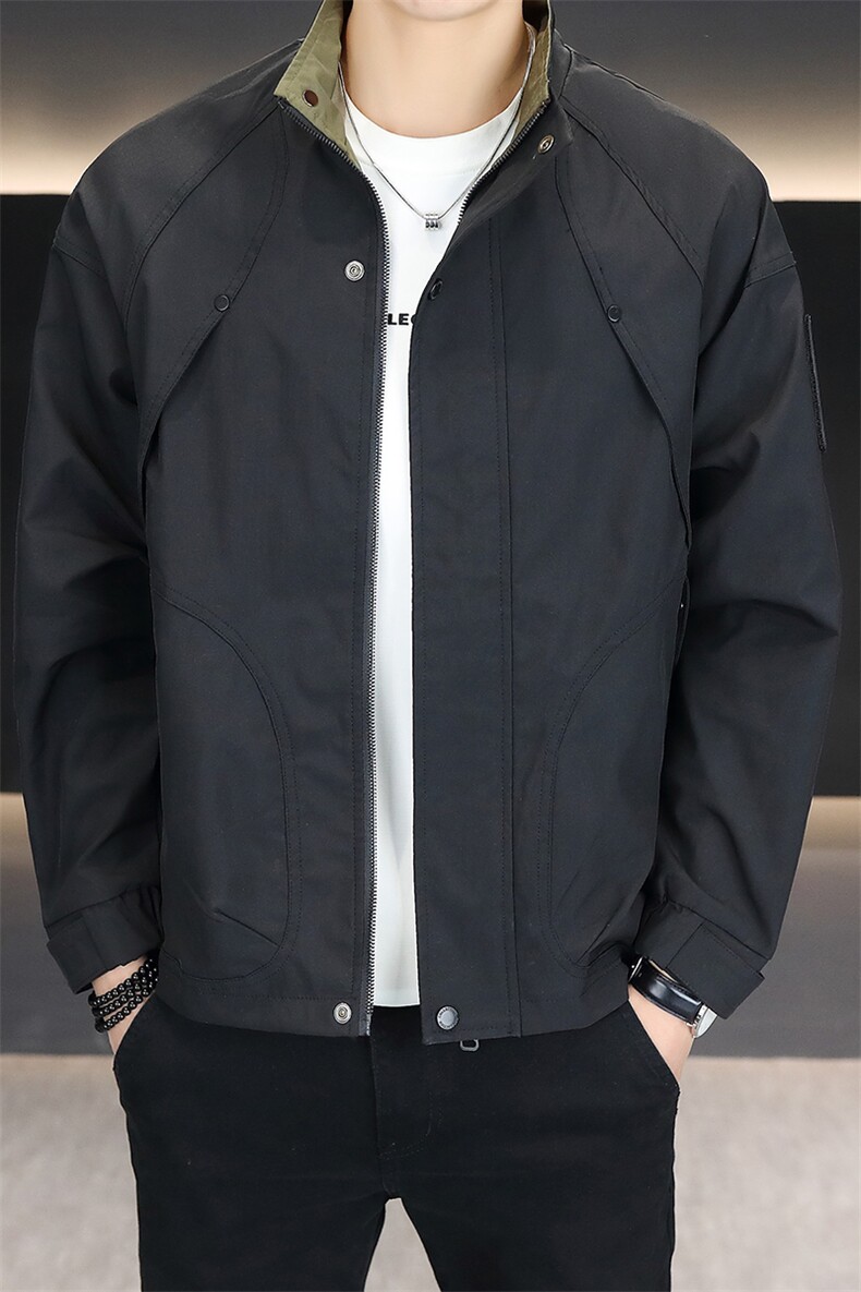 夹克男秋季立接高品质外套型男商务休闲百搭外套夹克N9751-P80,男装夹克,星座310B-3