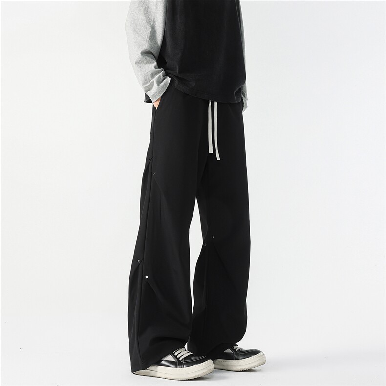 8XL-M秋冬美式冲锋裤子男士潮牌阔腿裤加厚直筒宽松长裤K9178P58,男装休闲裤,电商D206-1