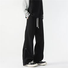 8XL-M秋冬美式冲锋裤子男士潮牌阔腿裤加厚直筒宽松长裤K9178P58，男装休闲裤，电商D206-1