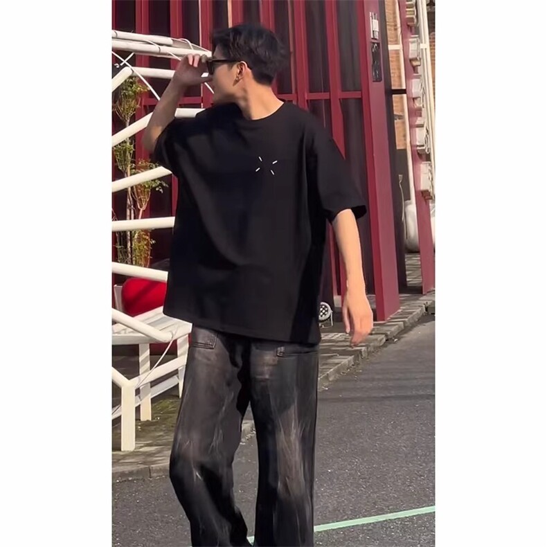 春季牛仔裤男显瘦美式复古做旧潮牌痞帅cleanfit微喇裤L5799-P45,男装牛仔裤,星座1008