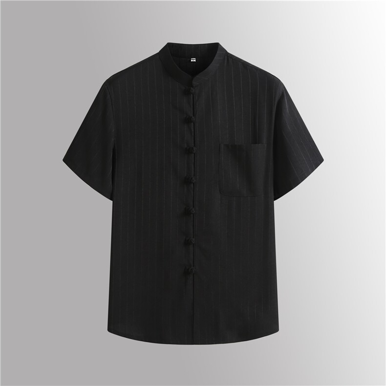 风唐装中年短袖衬衫套装男士夏装太极服宽松套装CF2306-P115,男装休闲套装,星座1105-3