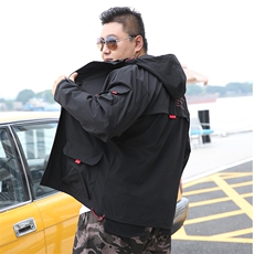 加肥加大码男连帽工装夹克外套5032-1_1906(M-4XLP705XL-9XLP80)，男装夹克，星座1516-1