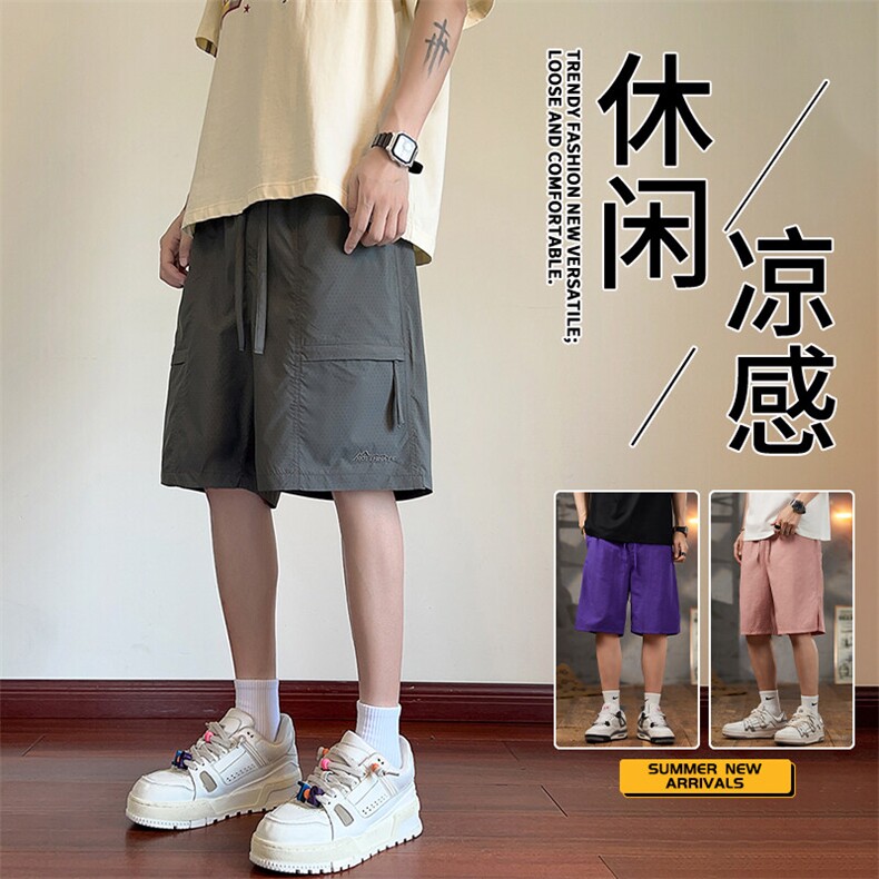 抖音品质短裤薄款速干宽松外穿工装休闲裤A146-GY507特p25量大优,男装休闲裤,HDA146