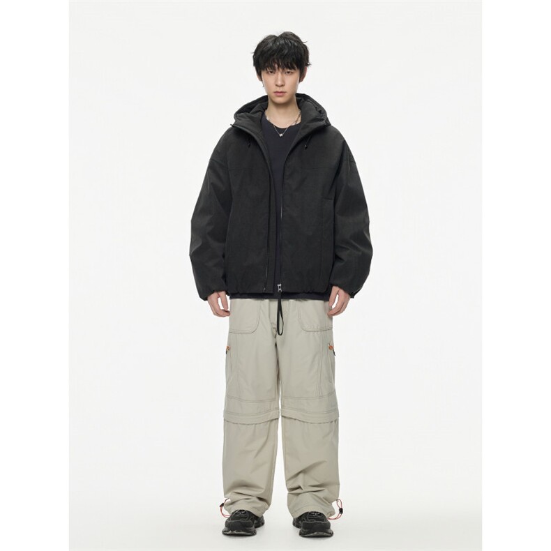 2025冬季简约格子连帽羽绒服男女宽松休闲保暖羽绒服外套,男装羽绒服,电商A234