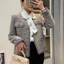 2022新款法式风情小香风外套，其它，L·H·X