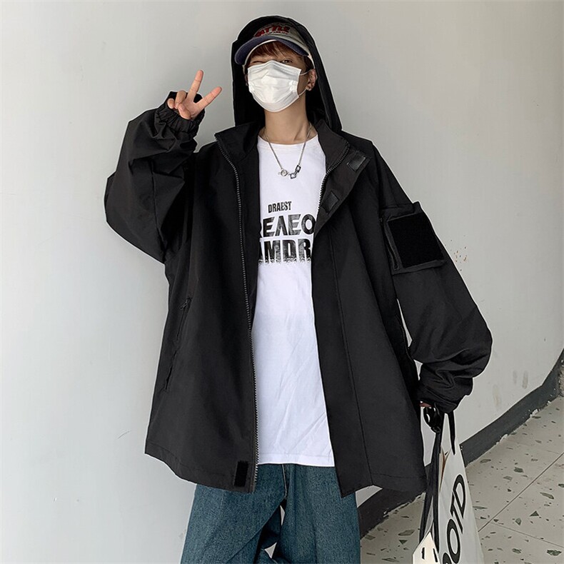 日系机能连帽冲锋衣外套男春秋vibe风潮牌户外工装夹克JK120-P48,男装夹克,星座308B-1