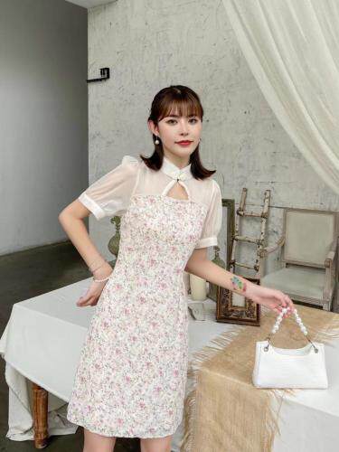 【现货】夏季新款碎花旗袍裙，女装婚纱/旗袍/礼服，芷炫