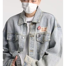 1506/Q88270/P50牛仔外套男士款复古水洗休闲宽松工装夹克上衣，男装工装外套，星座1506