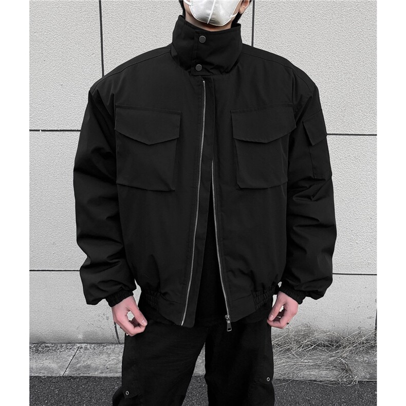 2026冬装飞行员夹克棉服厚外套男装冬季宽松立领棉衣S378特95图片