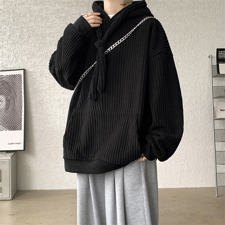 现货WY7890-P55加绒65高品质灯芯绒高质量连帽加绒加厚卫衣,男装卫衣,电商A059