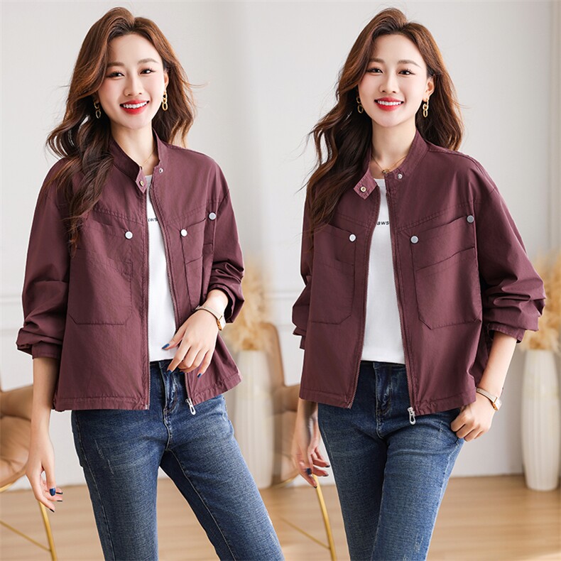 胖mm短外套女2024春秋新款大码女装今年流行红中年妈妈上衣，女装短外套，芙芮