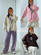 现货，手工勾花，立体花卫衣，女装卫衣/绒衫，D3N