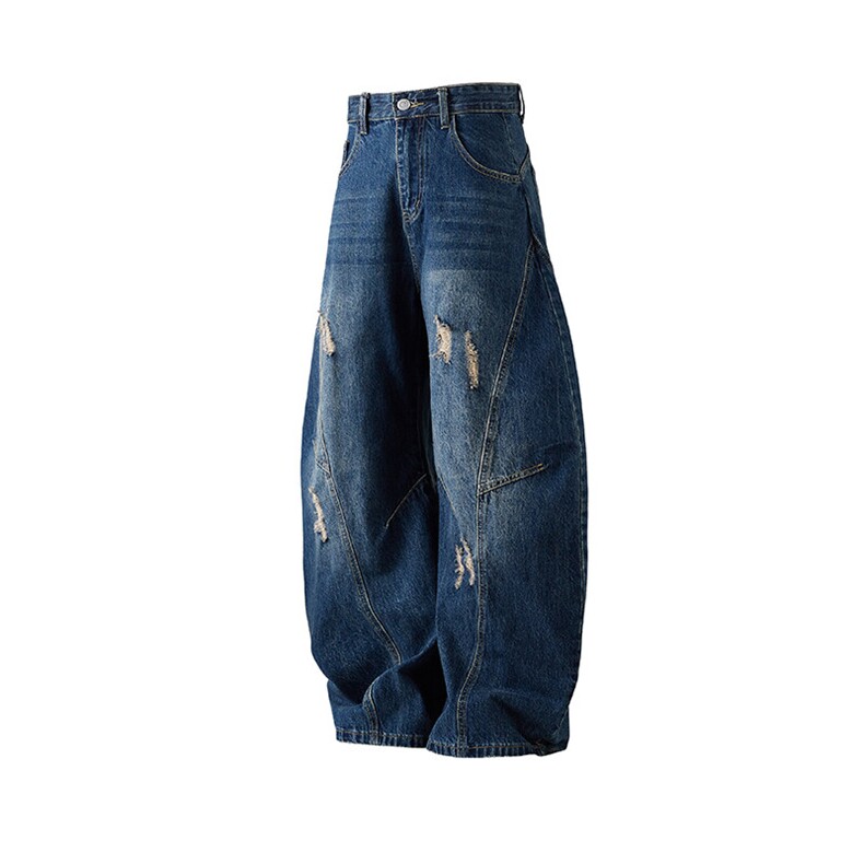 高品质重工水洗弯刀裤破洞牛仔裤长裤A014-DY25271-P70控98,男装牛仔裤,电商A014