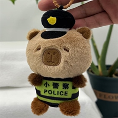 麦田娃娃 民警卡皮巴拉水豚	网红挂件多种类玩偶小型可爱钥匙扣抛洒搞怪