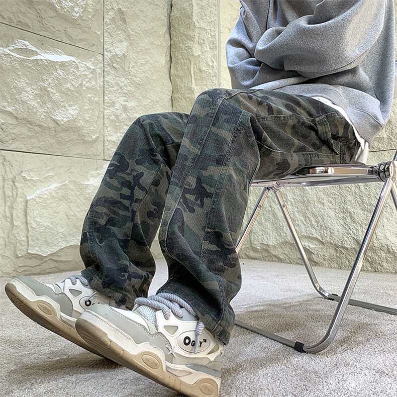 秋季现货5W+主推NK22013美式迷彩裤重磅解构水洗P45，男装休闲裤，电商A421