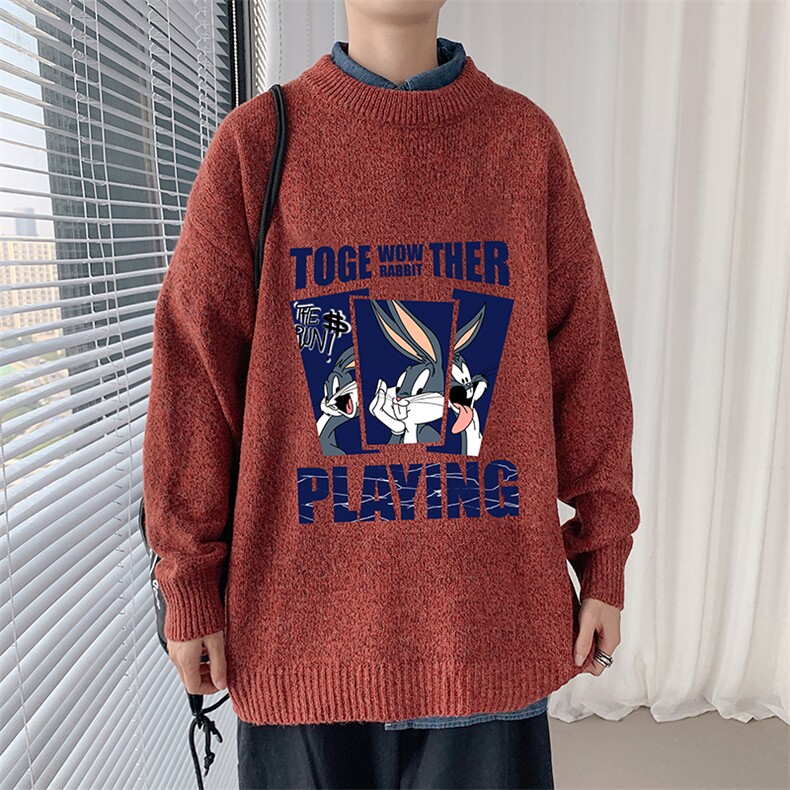 M19234-P45加绒款-P65加厚加绒毛衣男大码毛线衣男针织衫男线衫,男装针织衫/毛衣,电商A040