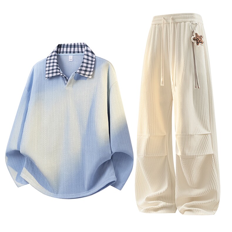 美式潮牌宽松休闲套装A161-MT-2602TZ-P80，男装休闲套装，电商A161