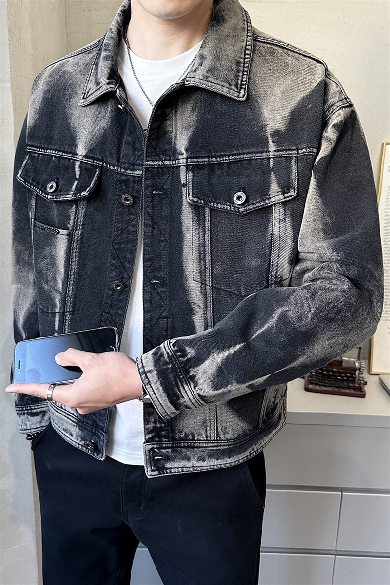 C317-59801-P155牛仔外套男2025春季新款重工艺时尚休闲夹克,男装夹克,电商C317