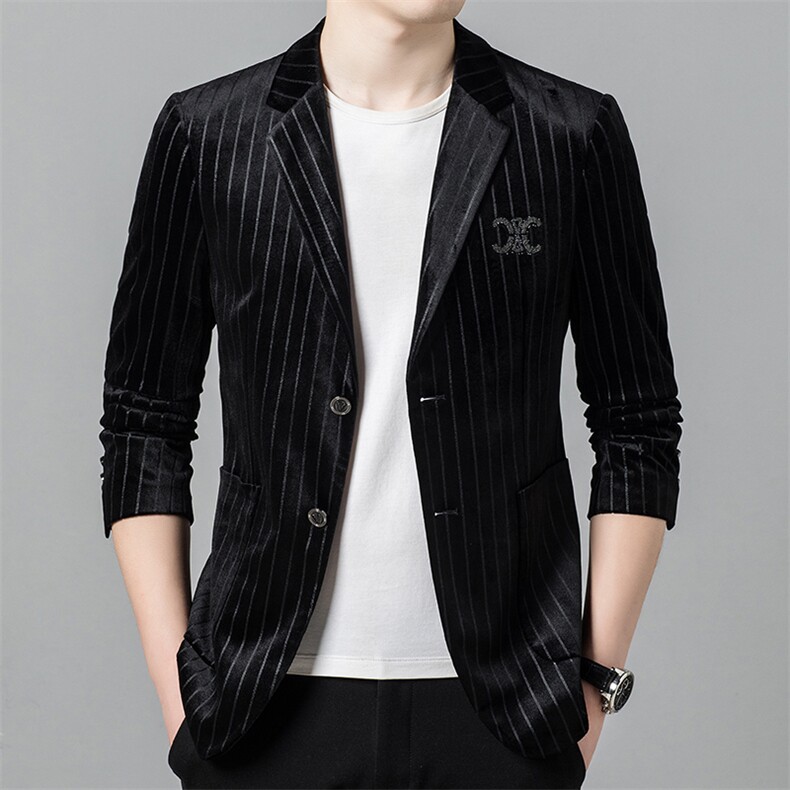 秋冬季新款中年金丝绒西装爸爸装商务单件男西服外套ASD7037-P290,男装西服,电商B212（原钱塘6029）