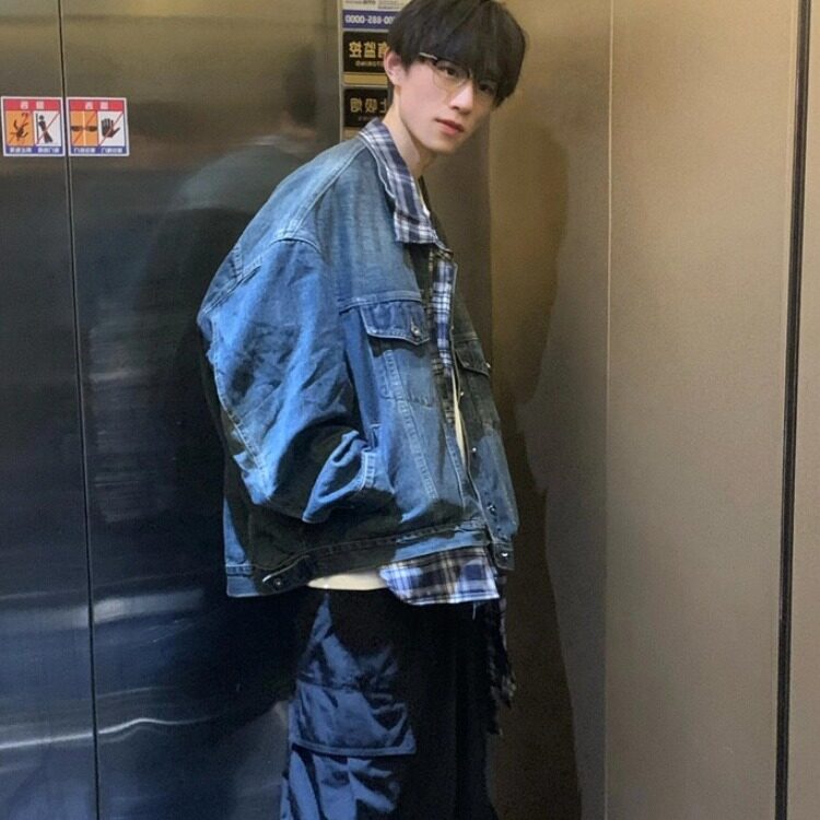 DJK8624-P88春秋假两件牛仔夹克男宽松水洗潮牌外套男-网图大货,男装夹克,星座603-2