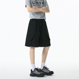 【夏季新款暗褶圆弧剪裁设计款男生短裤】宽松有型310A-8836-P25图片