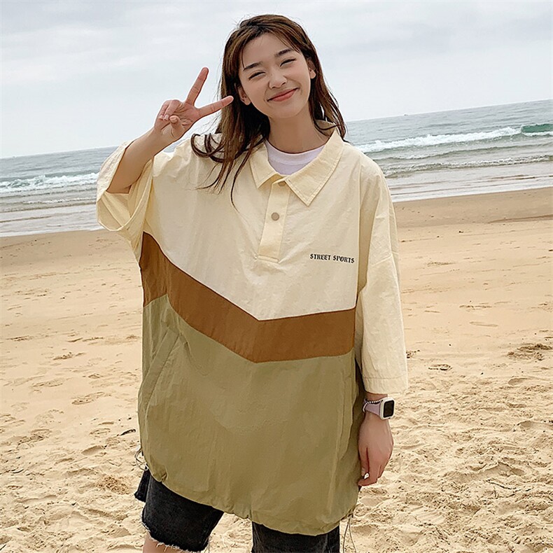 夏季潮流宽松衬衣休闲短袖衬衫A161-1702-P40图片