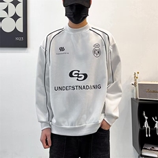 卫衣男2024秋冬季高街痞帅高级感撞色重磅宽松机车服外套W35，男装卫衣，星座1116A-1（原606A）