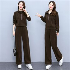 休闲套装女秋装2025年新款春装宽松显瘦洋气减龄女装两件套潮，女装套装/套裙，妙形