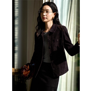 回潮1998复古老钱反绒外套/半身裙秋季新款,女装半身裙,梦白服饰厂