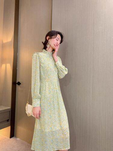 【现货】2021年春季流行时尚女装新款修身连衣裙，女装连衣裙，荷塘月色