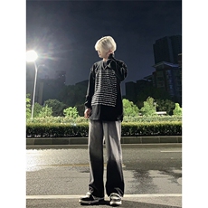 渐变修身牛仔裤美式高街vibe裤子，男装牛仔裤，星座310A-4