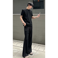 光版垫肩短袖重磅纯棉T恤衫T2430-特P23裤子XK175-P35网图，男装T恤，星座1213
