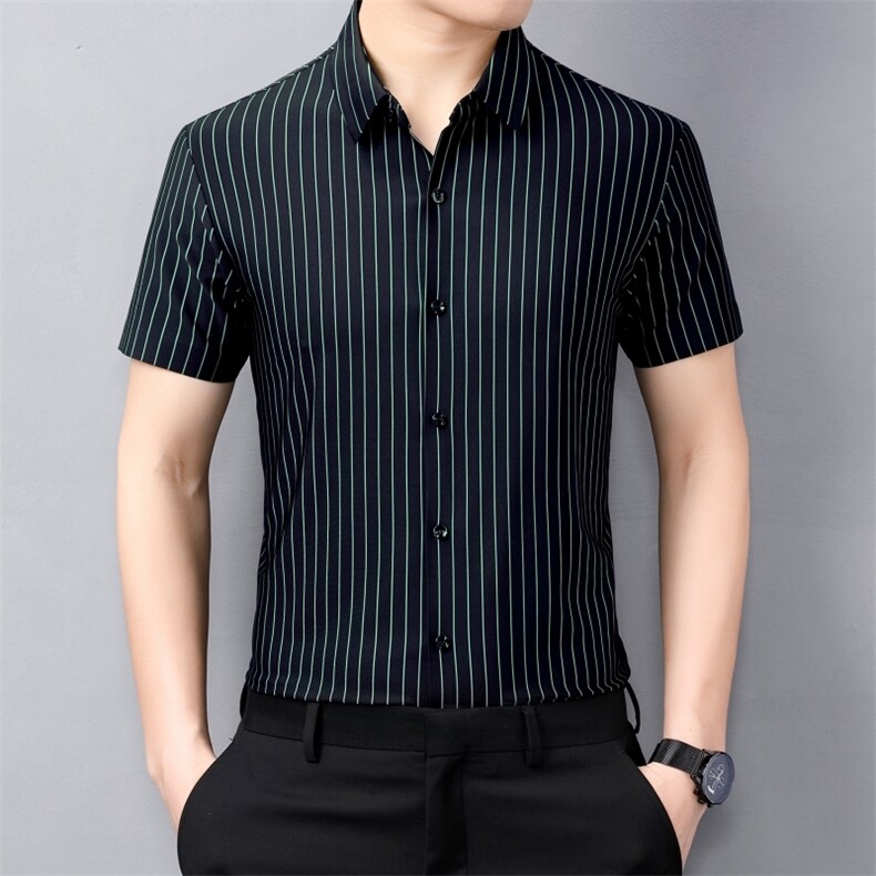 M717钱塘2020-3夏季全无痕精品商务彩条提花男士衬衫量大价优P67,男装衬衫,钱塘207-3