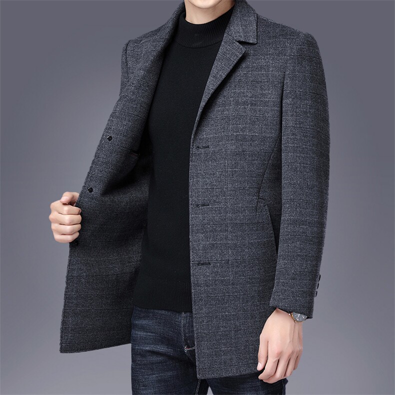 ZL11585秋冬2023年男士新款双面呢大衣羊毛外套呢子外套P235,男装毛呢大衣,电商B360
