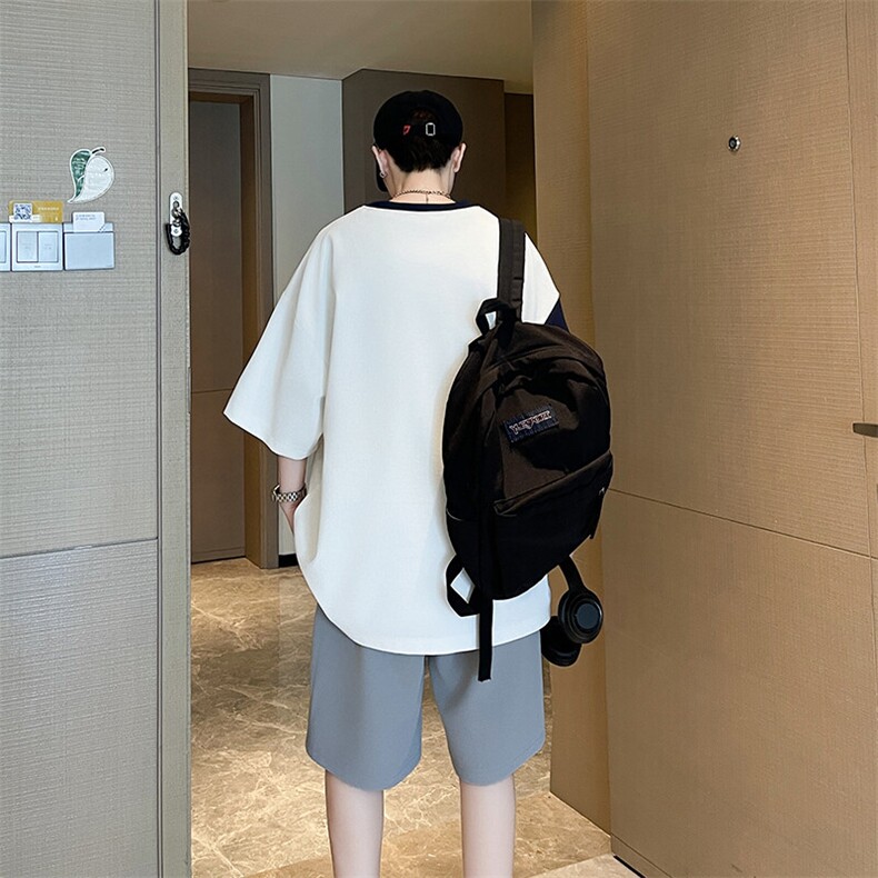 TZ2026-特价P45时尚渐变字母印花短袖套装青少年学生,男装休闲套装,电商A247