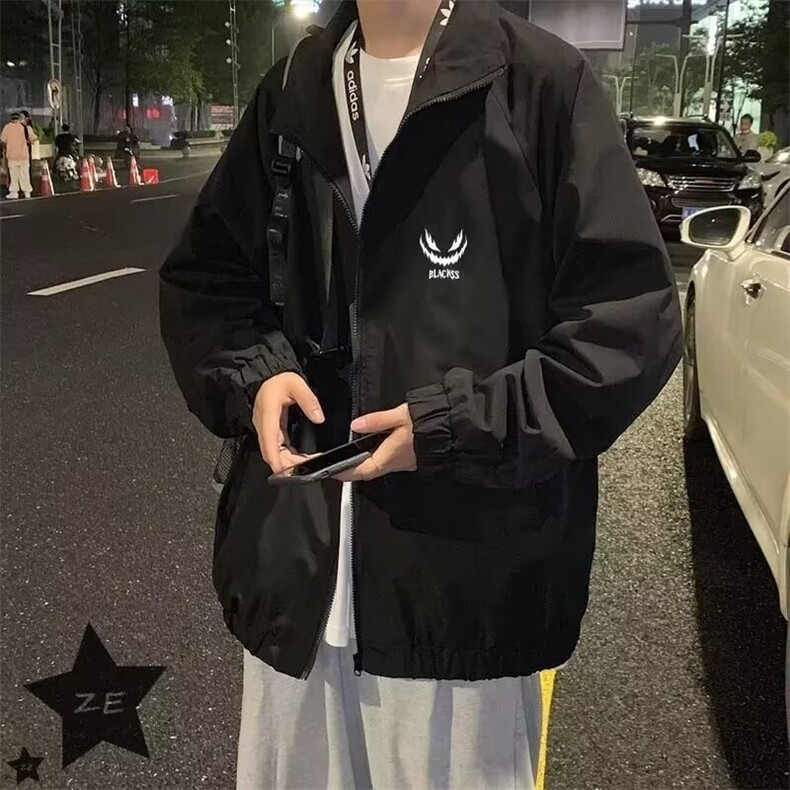 夹克男生春秋季美式翻领休闲风衣防水冲锋衣学生外套JK550/P50,男装夹克,星座506
