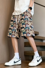 K205-P32控49新款现货夏季宽松男士提花休闲短裤，男装牛仔裤，星座209-1