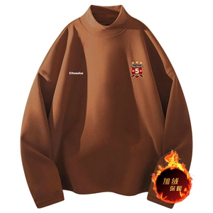一件过冬 重磅保暖针织衫德绒加绒加厚卫衣半高领打底长袖T恤DR82图片