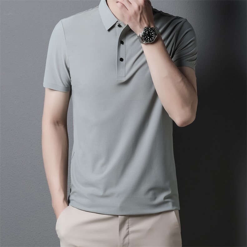 夏季冰丝无痕POLO衫男士高端百搭商务翻领T恤上衣PL1199-P38，男装Polo衫，电商B306
