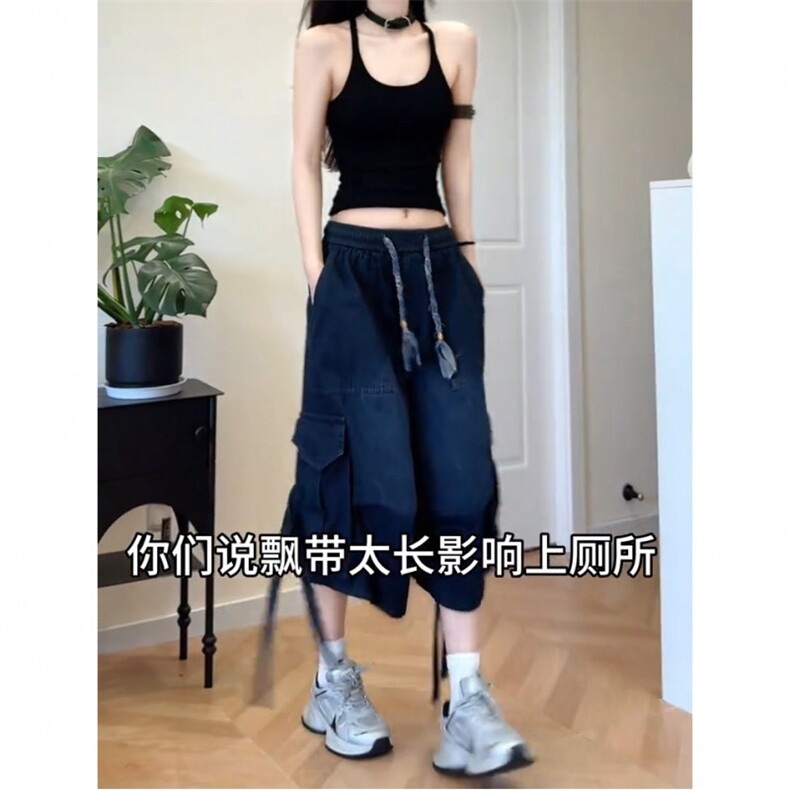 宽松工装五分裤男女同款牛仔裤A49-P60,男装牛仔裤,电商D312