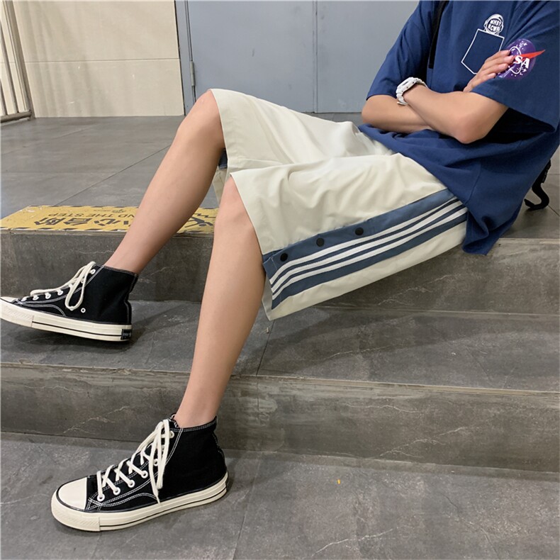K3036/P20夏季新款休闲裤男生潮排扣直筒短裤宽松大码五分裤中裤,男装牛仔裤,电商A141