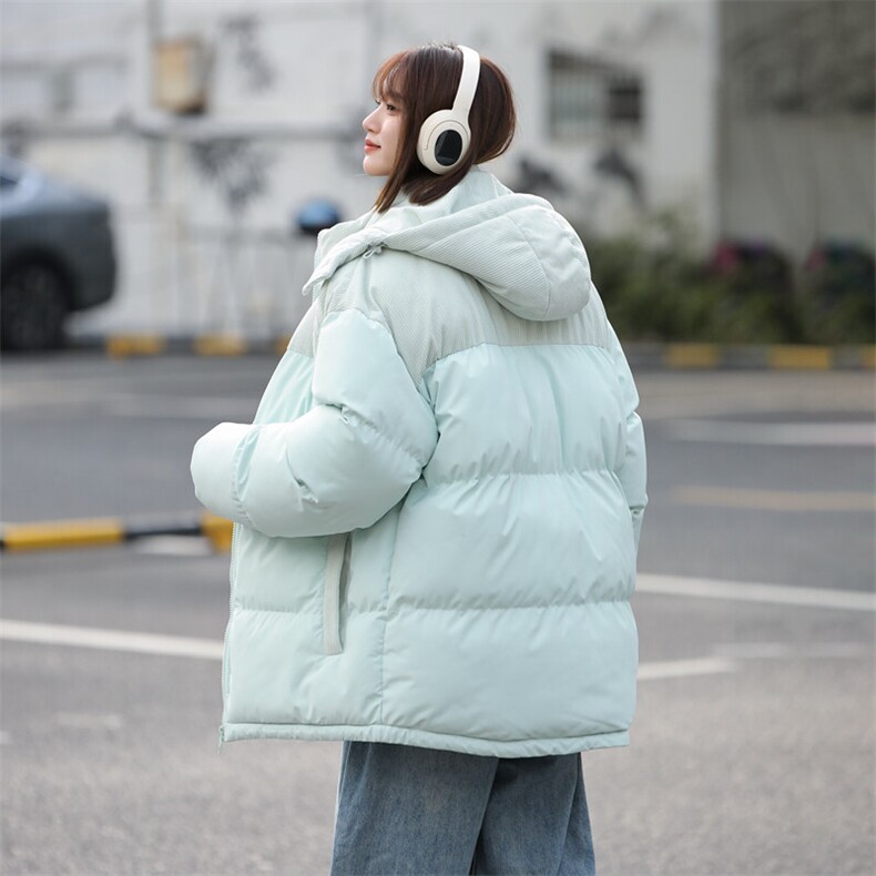 棉服撞色拼接灯芯绒外套男生冬季棉衣情侣装棉袄子M810-P85,男装棉衣,星座308B-2