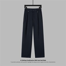男垂感顺滑西裤直筒纯色休闲裤长裤A329-K812-P58，男装休闲裤，电商A329